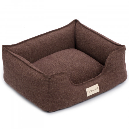 Лежанка Pet Comfort для кошек и собак мелких пород, Alpha Mirandus 19, размер S 50х60 см, коричневый