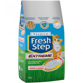 FRESH STEP Clay тройная защита, впитывающий 18 л, (9,52 кг)