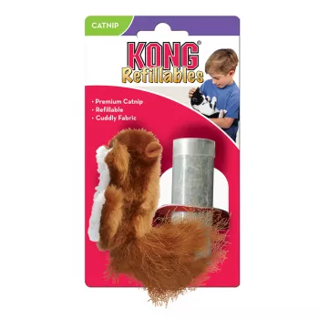 Игрушка KONG для кошек "Белка" с тубом кошачьей мяты