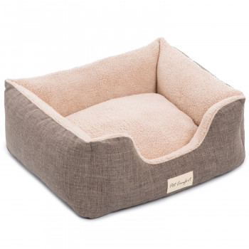 Лежанка Pet Comfort для кошек и собак мелких пород, Echo Varro 09, размер S 50х60 см, коричневый