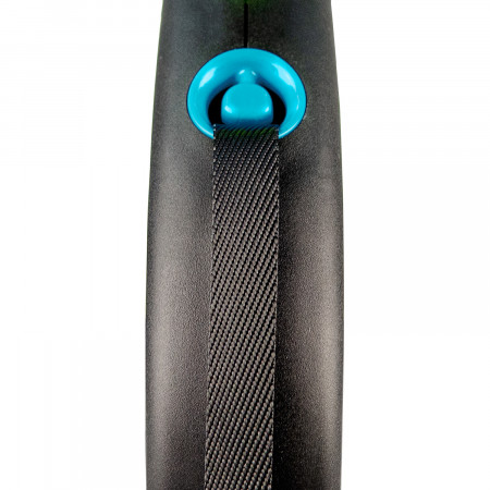 flexi рулетка Black Design M (до 25 кг) 5 м лента черный/синий