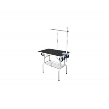SS Trolley Table грумерский стол 95x55x78h см с колесами, черный