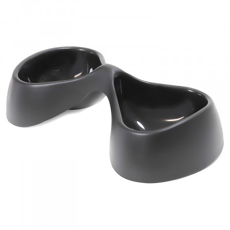United Pets миска двойная Bicio, 2х230 мл, черная