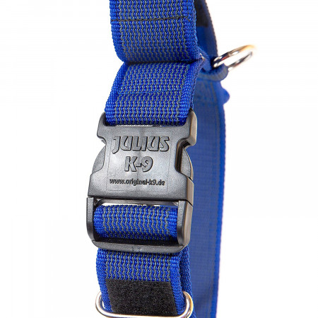 JULIUS-K9 ошейник для собак Color & Gray (38-53см/4см), с закрытой ручкой, сине-серый