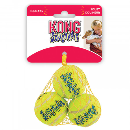 Игрушка KONG для собак Air "Теннисный мяч" средний (в упаковке 3 шт.), 6 см