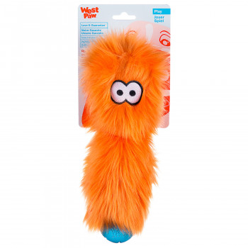 West Paw Zogoflex Rowdies игрушка плюшевая для собак Custer 10 см оранжевая