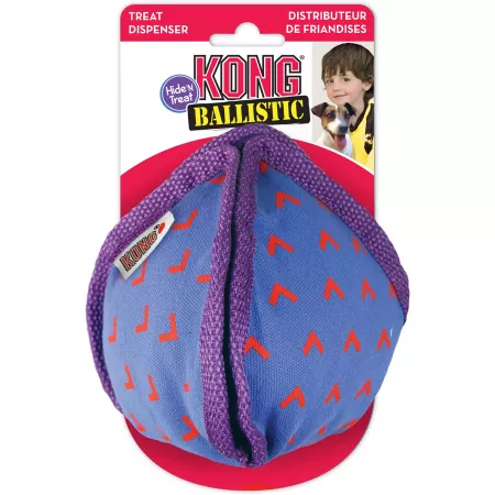 Игрушка KONG для собак Ballistic Hide интерактивная, размер M, цвета в ассортименте: синий, красный, зеленый