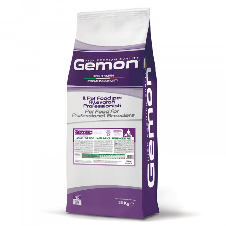 Gemon Dog PFB 24/12 корм для взрослых собак ягненок/рис 20 кг