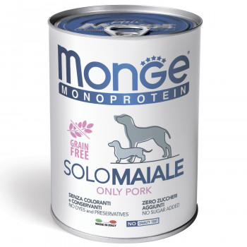 Monge Dog Monoprotein Solo консервы для собак паштет из свинины 400г