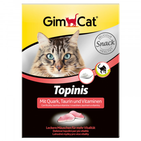 GIMCAT Витамины для кошек Мышки с творогом и таурином 220 г