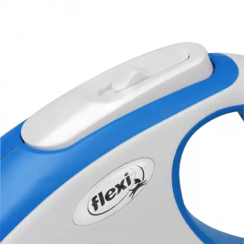 flexi рулетка NEW LINE Comfort L (до 50 кг) лента 8 м серый/синий