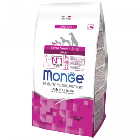 Monge Dog Extra Small корм для взрослых собак миниатюрных пород с курицей 3 кг
