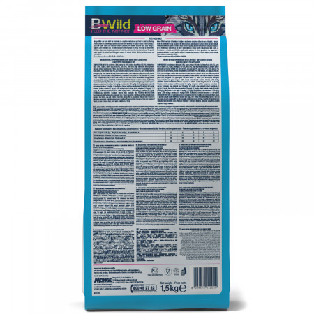 Monge Cat BWild LOW GRAIN низкозерновой корм из анчоуса для взрослых кошек 1,5 кг