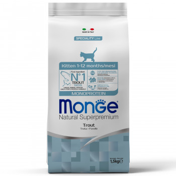 Monge Cat Monoprotein корм для котят с форелью 1,5кг