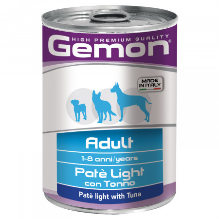 Gemon Dog Light консервы для собак облегченный паштет тунец 400г