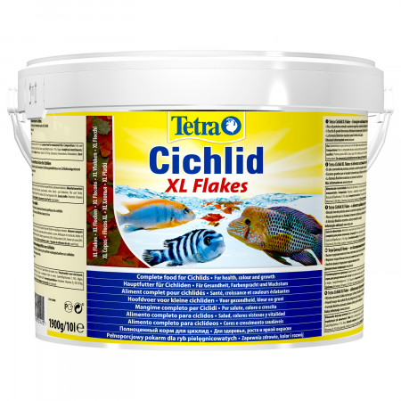 TetraCichlid XL корм для всех видов цихлид, крупные хлопья 10 л (ведро)
