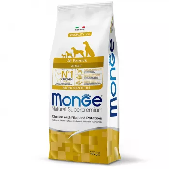 Monge Dog Monoprotein корм для собак всех пород курица с рисом и картофелем 12 кг
