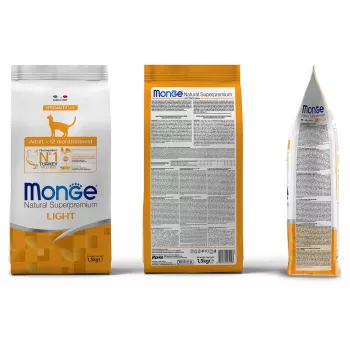 Monge Cat Speciality Light низкокалорийный корм для кошек с индейкой 1,5 кг