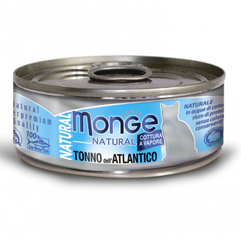 Monge Cat Natural консервы для кошек атлантический тунец 80г