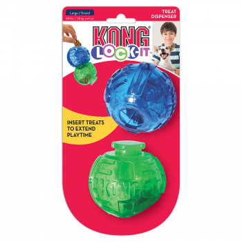 Игрушка KONG L Lock-it для собак мячи для лакомств, 2 шт.