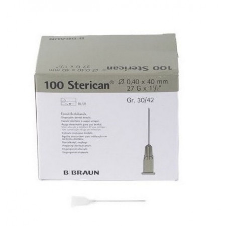 B.Braun Игла дентальная Стерикан, 27G/0.40 мм, 40 мм (упак 100 шт)