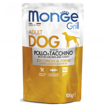 Monge Dog Grill Pouch паучи для собак курица с индейкой 100г