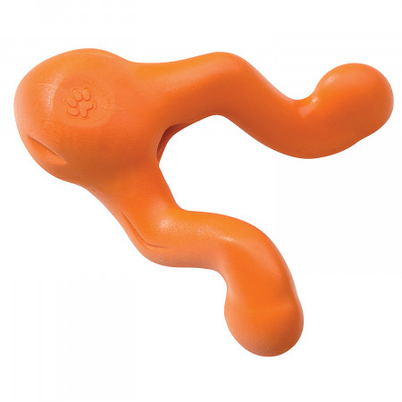 West Paw Zogoflex игрушка для собак Tizzi L для лакомств 16,5 см оранжевая