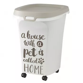 Moderna контейнер для корма передвижной Pet Wisdom 46x37x51h см, серый, 38 л