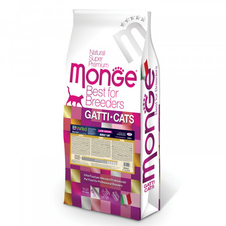 Monge PFB Cat BWild LOW GRAIN низкозерновой корм из мяса зайца для взрослых кошек 10 кг