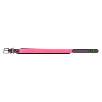 Hunter ошейник для собак Convenience Comfort 40 (27-35 см) / 2 см биотановый мягкая горловина розовый неон