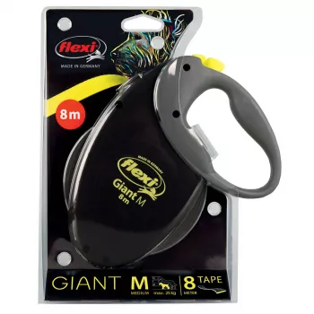 flexi рулетка Giant Neon M (до 25 кг) светоотражающий ремень 8 м