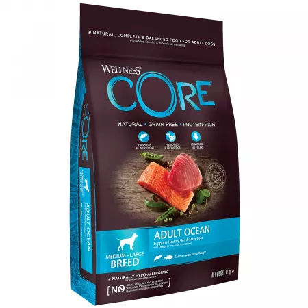 CORE Корм из лосося с тунцом для взрослых собак средних и крупных пород 10 кг