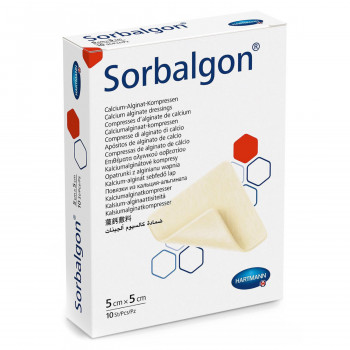 Hartmann SORBALGON повязки из волокон кальция-альгината, 5х5 см 10 шт. СКИДКА 30%