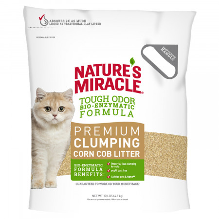 Наполнитель кукурузный Nature's Miracle Premium Natural Care для кошачьего туалета комкующийся 4,5 кг (10 л)