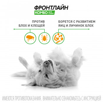 BI Фронтлайн Комбо капли для собак  для защиты от клещей и блох 10-20 кг, M пипетка 1,34 мл