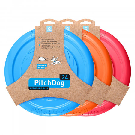 PitchDog летающий диск d 24 см, голубой
