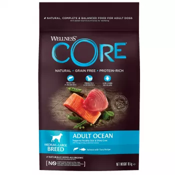 CORE Корм из лосося с тунцом для взрослых собак средних и крупных пород 10 кг