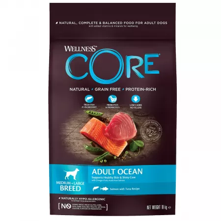 CORE Корм из лосося с тунцом для взрослых собак средних и крупных пород 10 кг
