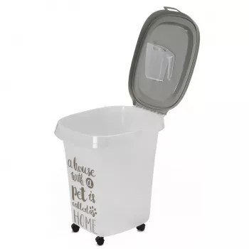 Moderna контейнер для корма передвижной Pet Wisdom 46x37x51h см, серый, 38 л