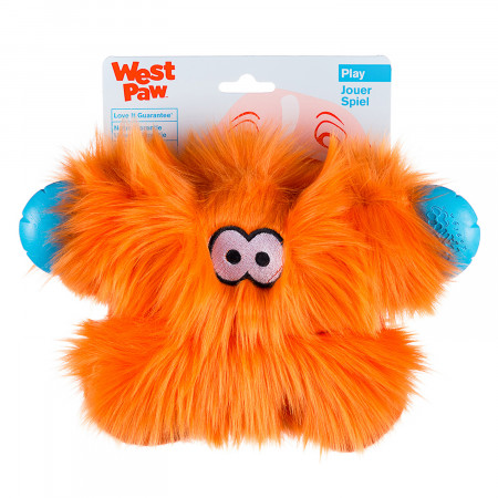 West Paw Zogoflex Rowdies игрушка плюшевая для собак Fergus 24 см оранжевая