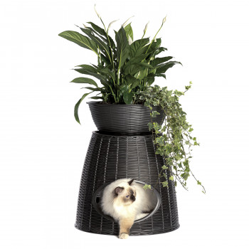 BAMA PET домик для кошек PASHA 52х60х46/55h см, с подушечками, коричневый