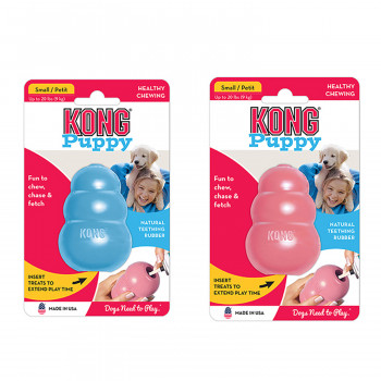 Игрушка KONG Classic Puppy для щенков мелких пород, размер S, 7x4 см, цвета в ассортименте: розовый, голубой