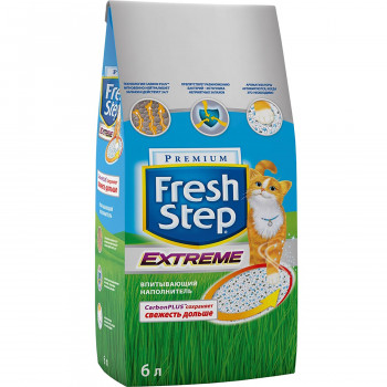 FRESH STEP Clay тройная защита, впитывающий 6 л (3,17кг)
