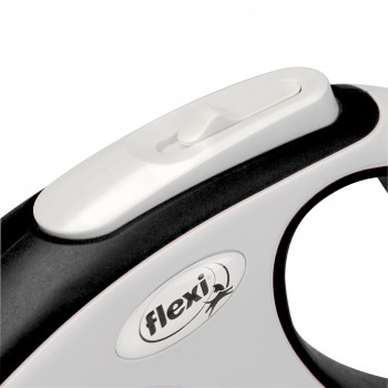 flexi рулетка NEW LINE Comfort S (до 15 кг) лента 5 м серый/черный