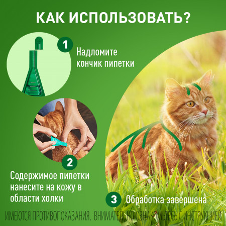 BI Фронтлайн Комбо капли для кошек для защиты от клещей и блох, К пипетка 0,5 мл