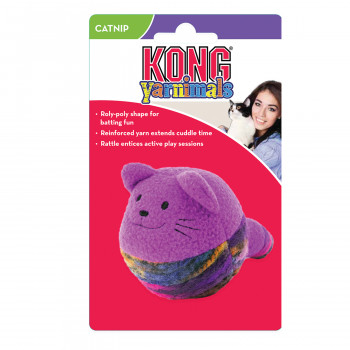 Игрушка KONG для кошек Кот-клубок, с мятой, цвета в ассортименте