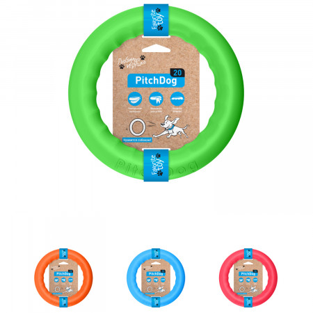 PitchDog 20 - Игровое кольцо для апортировки d 20 зеленое