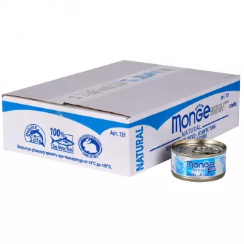 Monge Cat Natural консервы для кошек атлантический тунец 80г