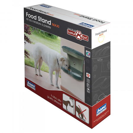 BAMA PET миска для собак настенная двойная MAXI 2200 мл 50х29х52h см, бежевая