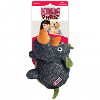 Игрушка KONG для собак кожаный Носорог, размер S, 4х5 см